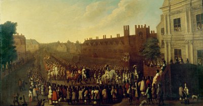 The Restoration of Charles II (1630-85) at Whitehall on 29 May 1660, c.1660 by Isaac Fuller